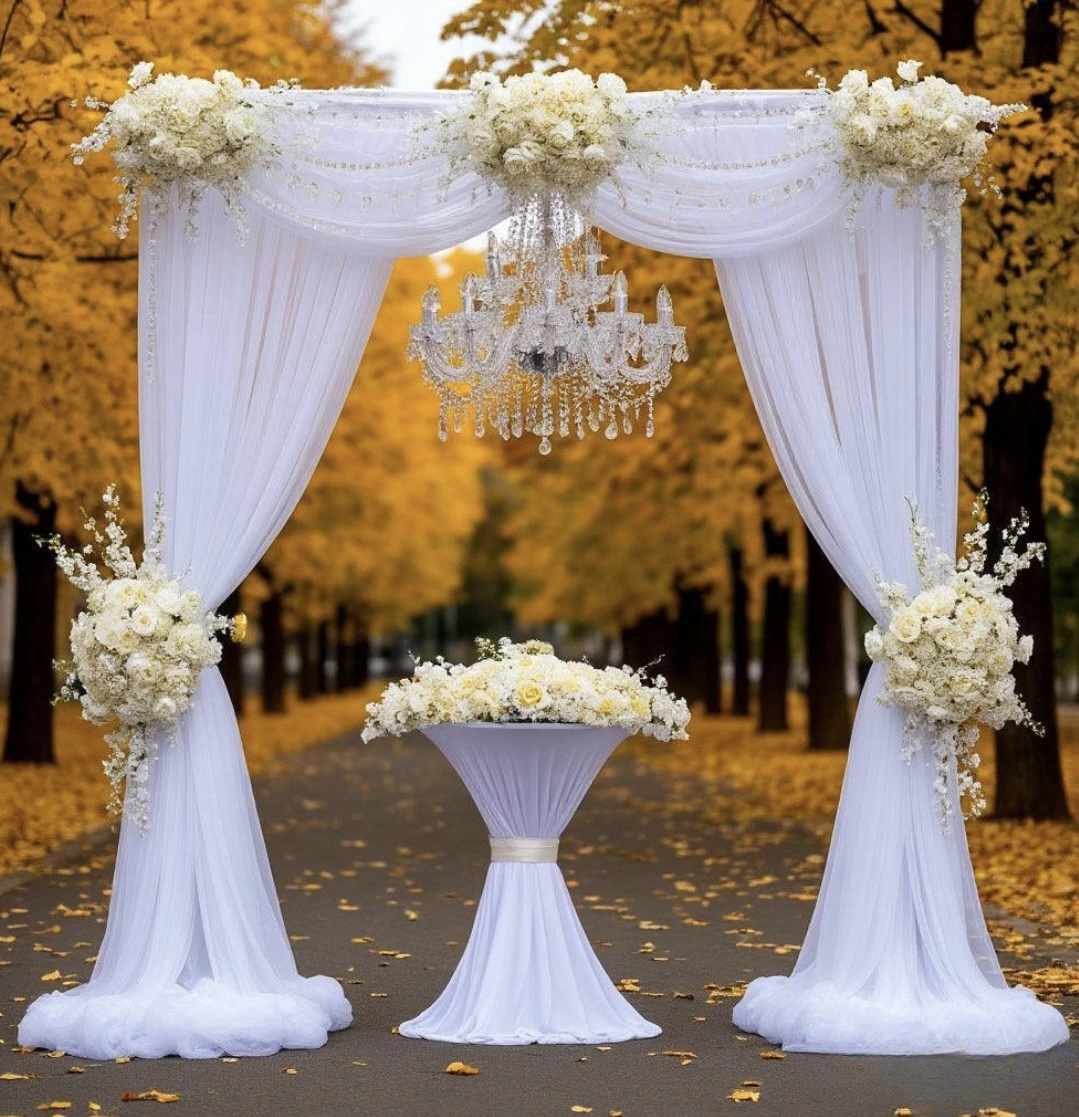 Романтичная оформление столов гостей